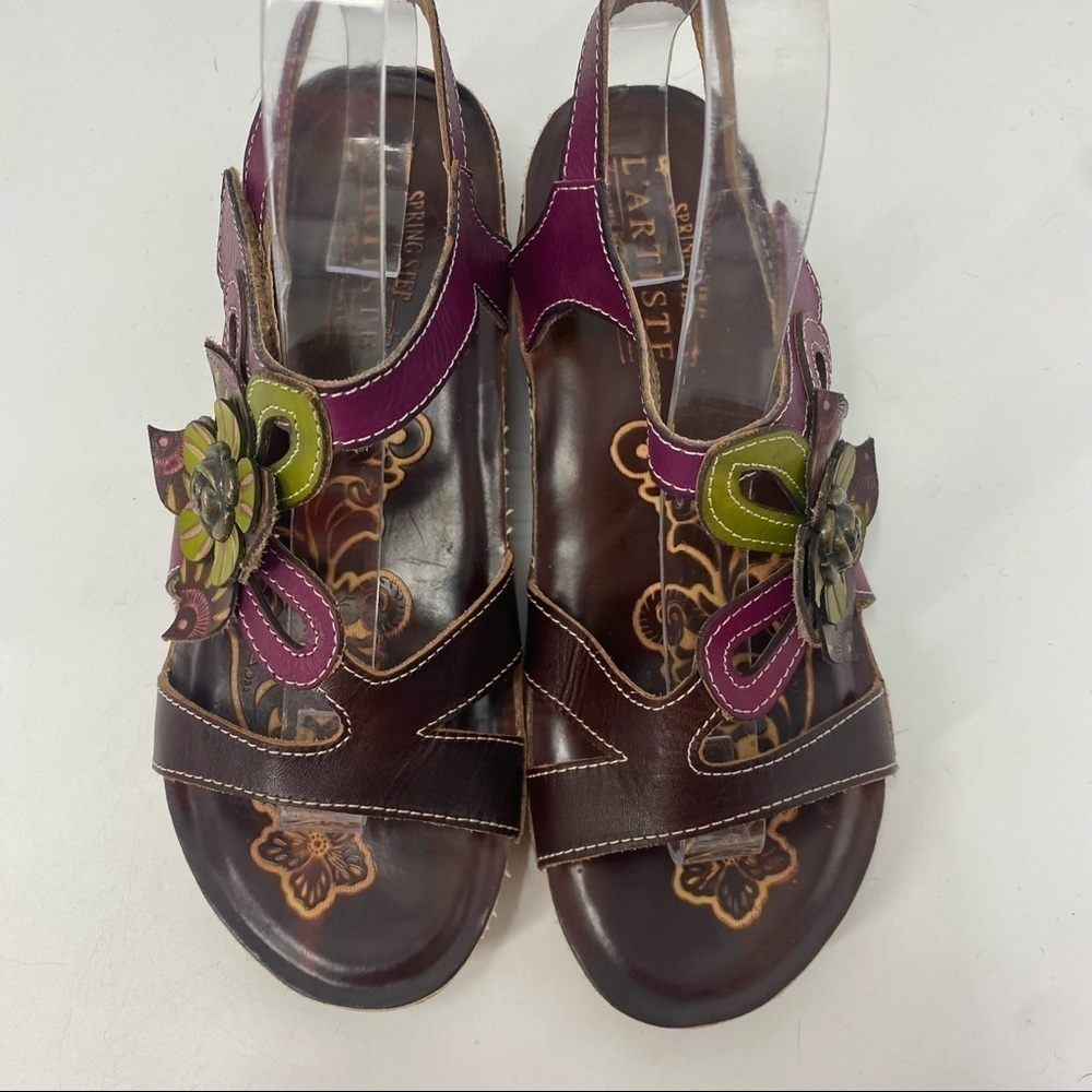 L’Artiste by Spring Step Pelagia floral sling back sandals. 37 EU - Picture 5 of 13